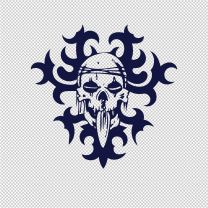 Bad Boy Skull Design Shape 28 Vinyl Decal Sticker