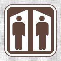 Bathrooms Decal Sticker