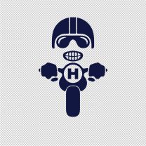 Bobble Motorcycle Vinyl Decal Sticker