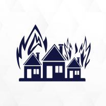 Burning House Firefighter Vinyl Decal Sticker