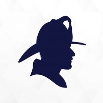 Bust Silhouette Firefighter Vinyl Decal Sticker