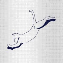 Cat 1 Animal Shape Vinyl Decal Sticker