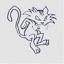 Cat 12 Animal Shape Vinyl Decal Sticker