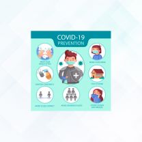 Corona Prevention Design2 Covid19 Window Poster