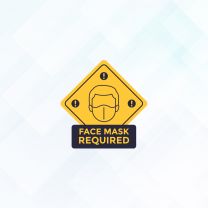 Covid19 Face Mask Required Sign Design9 Vinyl Sticker