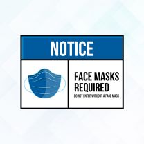 Covid19 Face Mask Required Style1 Vinyl Sticker