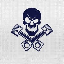 Cross Piston Motorcycle Vinyl Decal Sticker