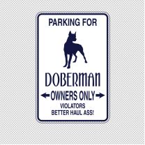 Doberman Dog Animal Shape Vinyl Decal Sticker