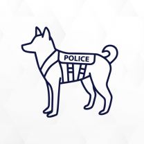 Dog Law Enforment Vinyl Decals Stickers