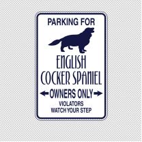 English Cocker Spaniel Dog Animal Shape Vinyl Decal Sticker