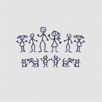 Fam 11 Stick Families Vinyl Decal Sticker