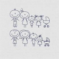 Fam 12 Stick Families Vinyl Decal Sticker