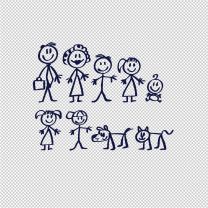 Fam 18 Stick Families Vinyl Decal Sticker