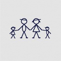 Fam 2 Stick Families Vinyl Decal Sticker