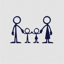 Fam 4 Stick Families Vinyl Decal Sticker