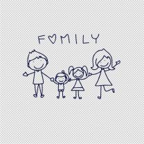 Fam 7 Stick Families Vinyl Decal Sticker