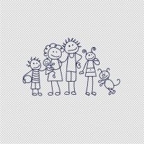 Fam 8 Stick Families Vinyl Decal Sticker