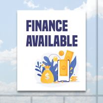 Finance Available Full Color Digitally Printed Window Poster