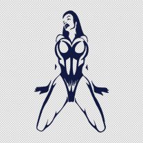 Girl 3 Posing Body Figure Decal Sticker