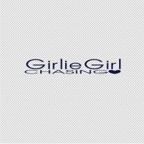 Girlie Girl Chasing Vinyl Decal Sticker