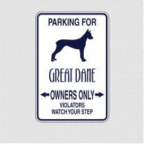 Great Dane Dog Animal Shape Vinyl Decal Sticker