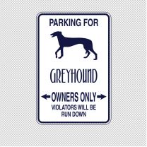 Greyhound Dog Animal Shape Vinyl Decal Sticker