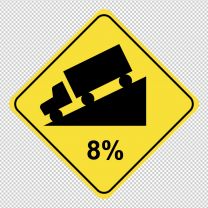 Hill With Grade  Decal Sticker