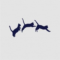 Jumping Cats Kittens Decal Sticker