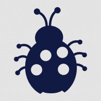 Ladybug With Legs Decal Sticker