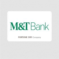 M&T Bank Company Logo Graphics Decal Sticker