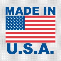 Made In USA Flag Decal Sticker