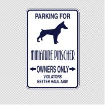 Miniature Pinscher Dog Animal Shape Vinyl Decal Sticker