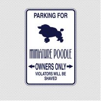 Miniature Poodle Dog Animal Shape Vinyl Decal Sticker