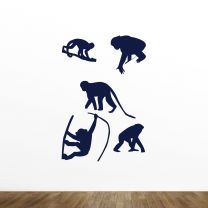 Monkey Silhouette Vinyl Wall Decal