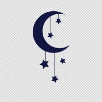 Moon Star Decorative Vinyl Decal Stickers