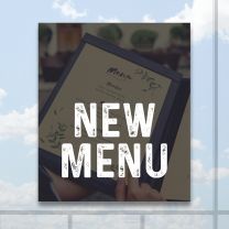 New Menu Full Color Digitally Printed Window Poster