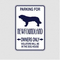 Newfoundland Dog Animal Shape Vinyl Decal Sticker