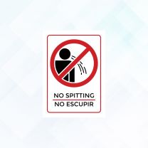 No Spitting Sticker Style1