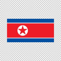 North Korea Country Flag Decal Sticker