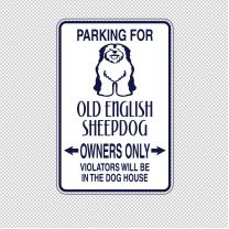 Old English Sheepdog Dog Animal Shape Vinyl Decal Sticker