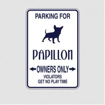 Papillon Dog Animal Shape Vinyl Decal Sticker