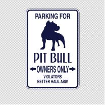 Pittbull Dog Animal Shape Vinyl Decal Sticker