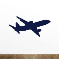Plane Silhouette White Vector Wall Decal