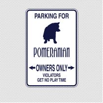 Pomeranian Dog Animal Shape Vinyl Decal Sticker