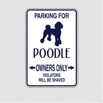 Poodle Dog Animal Shape Vinyl Decal Sticker