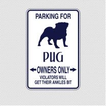 Pug Dog Animal Shape Vinyl Decal Sticker