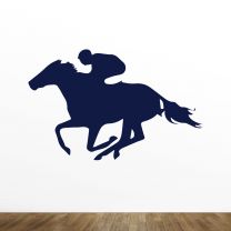Race Horse Silhouette Wall Decal
