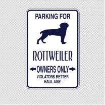 Rottweiler Dog Animal Shape Vinyl Decal Sticker