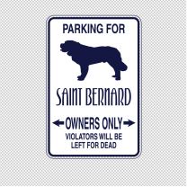 Saint Bernard Dog Animal Shape Vinyl Decal Sticker