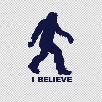 Sasquatch Stick Figure I Believe Bigfoot Decal Sticker